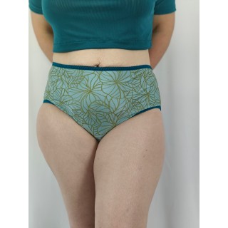 Culotte Femme taille haute confort pour les formes Bleu Lagon