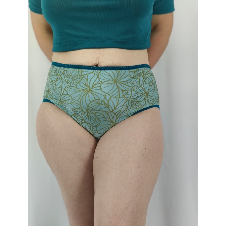 Culotte Femme taille haute confort pour les formes Bleu Lagon