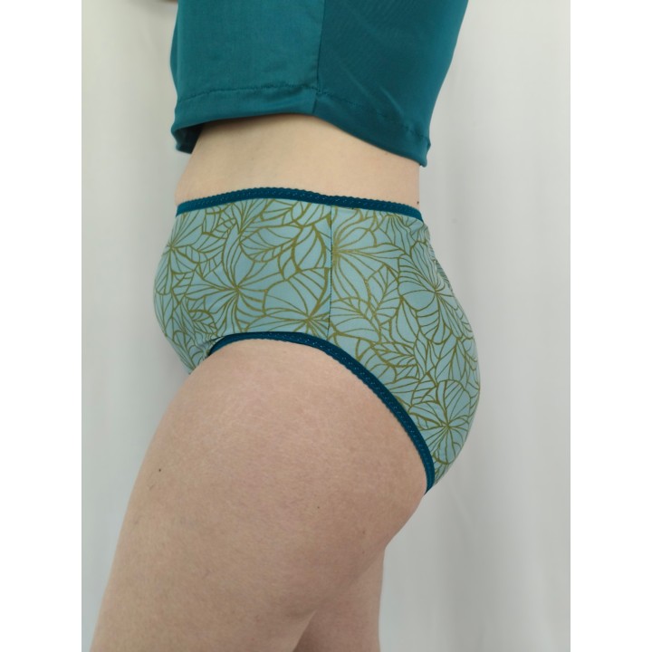Culotte Femme taille haute confort pour les formes Bleu Lagon