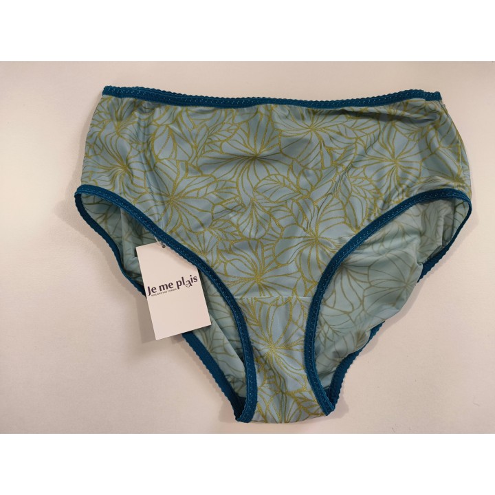 Culotte Femme taille haute confort pour les formes Bleu Lagon